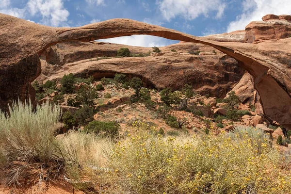 Landscape Arch Devil Garden Arches National Park Γιούτα Ηπα Βόρεια — Φωτογραφία Αρχείου