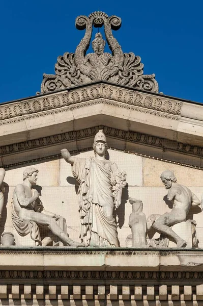 Gedetailleerde Weergave Van Gevel Glyptothek Architectuur Door Leo Von Klenze — Stockfoto