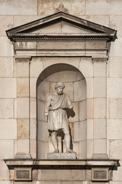 Sculpture Hephaestus Vulcan God Blacksmiths Knigsplatz Munich Bavaria Upper Bavaria — Stock Photo, Image