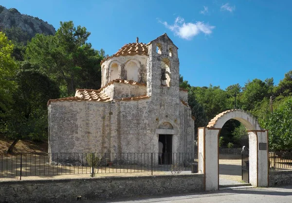 Iglesia Bizantina Agios Nikolaos Fountoukli Rodas Dodecaneso Grecia Europa — Foto de Stock