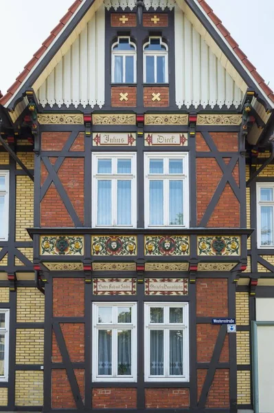 Casa Meia Madeira Wernigerode Harz Saxony Anhalt Alemanha Europa — Fotografia de Stock