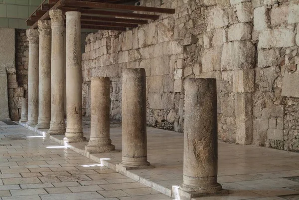 Colonnade Bizánc Cardo Zsidó Negyedben Század Római Bizánci Főutca Jeruzsálem — Stock Fotó