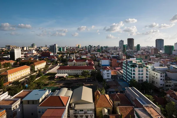 View City Sisovat College Cityscape Phnom Penh Cambodia Asia — Stock Photo, Image