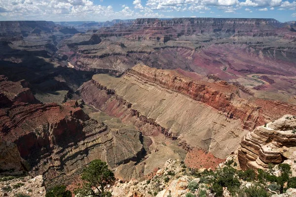 Pohled Lipan Point Zataženo Jižní Okraj Suchá Řeka Colorado Grand — Stock fotografie