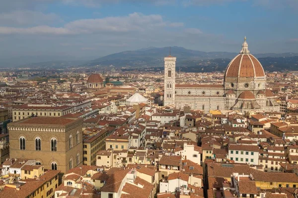 Kilátás Városra Firenzei Katedrálissal Templommal Orsanmichele Firenze Toszkána Olaszország Európa — Stock Fotó
