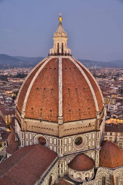 Firenze Katedrális Kupola Történelmi Központtal Esti Fényben Firenze Toszkána Olaszország — Stock Fotó