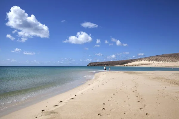 Spiaggia Playa Risco Del Paso Playa Sotavento Jandia Fuerteventura Isole — Foto Stock