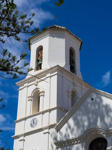 Belfry Church Salvador Nerja Mlaga Province Costa Del Sol Andaluca — Stock Photo, Image