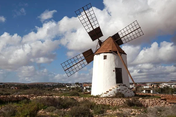 Molino Viento Corte Antigua Fuerteventura Islas Canarias España Europa —  Fotos de Stock