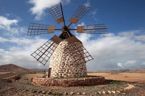 Větrný Mlýn Molino Tefa Tefia Fuerteventura Kanárské Ostrovy Španělsko Evropa — Stock fotografie