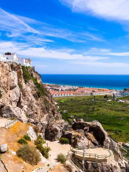 Blick Von Der Maurischen Burg Auf Salobrena Costa Del Sol — Stockfoto