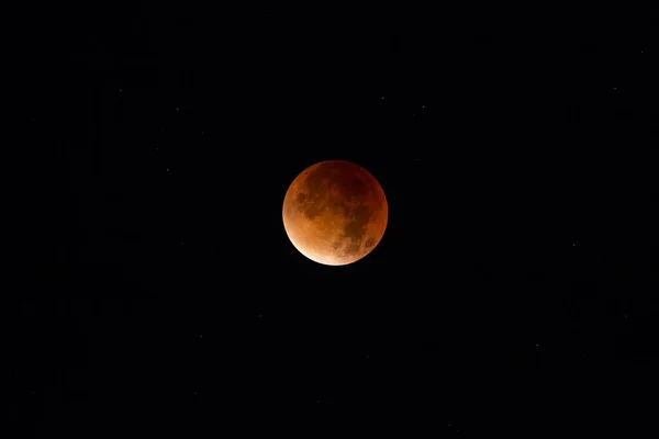 Кровавая Луна Суперлуние Лунный Эклипс 2015 Рэшфорд Германия Европа — стоковое фото