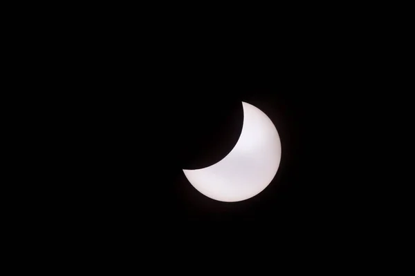 Eclipsa Solara Partiala Luna Fata Soarelui Konstanz Baden Wrttemberg Germania — Fotografie, imagine de stoc