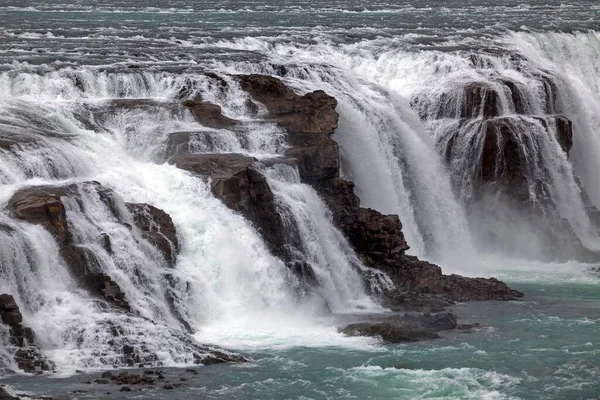 Wasserfall Gullfoss Detail Touristenattraktionen Golden Circle Route Island Europa — Stockfoto