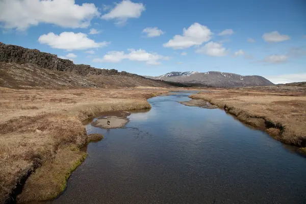 Τοπίο Εθνικό Πάρκο Thingvellir Χρυσός Κύκλος Ισλανδία Ευρώπη — Φωτογραφία Αρχείου