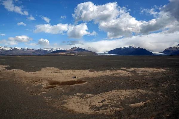 Вулканический Песок Skeidarsandur Скафтфелле Горами Ледниками Vatnakkull Южный Регион Исландия — стоковое фото