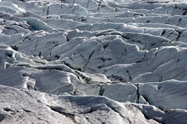 Ice Glacier Ice Traces Volcanic Ash Icebergs Glacier Svinafellsjkull Skaftafell — Zdjęcie stockowe