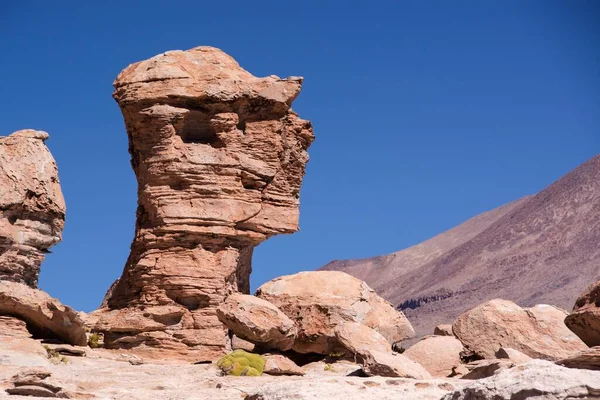 Erodiertes Gestein Felsformation Valle Las Rocas Felsiges Tal Bei Uyuni — Stockfoto