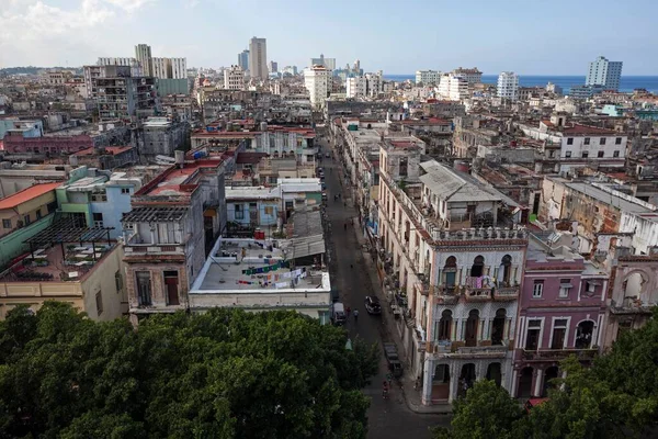 Vista Casas Techos Centro Ciudad Habana Cuba Centroamérica — Foto de Stock