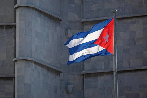 Kubanische Flagge Plaza Revolucin Havanna Cuba Place — Stockfoto