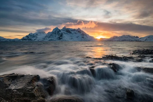 Vareid Flakstadya Lofoten Norveç Avrupa Kıyıları — Stok fotoğraf