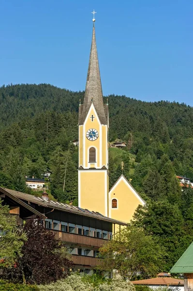 Εκκλησία Του Αγίου Σίξτου Markt Schliersee Άνω Βαυαρία Βαυαρία Γερμανία — Φωτογραφία Αρχείου