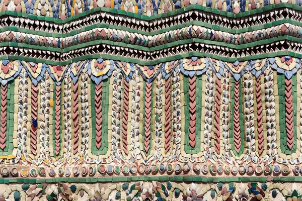 Wall Mosaic Detail Wat Phra Kaew Temple Emerald Buddha Grand — 스톡 사진