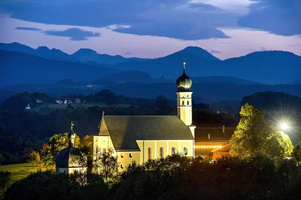 Baroque Pilgrimage Church Marinus Anian Wilparting Irschenberg Mangfall Mountains Risserkogel — 图库照片