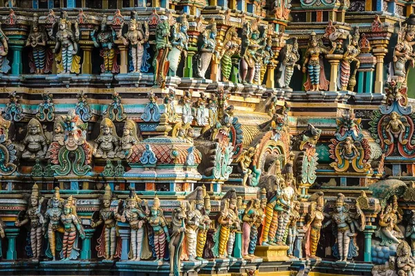 Reprezentacje Bogów Świątynia Sri Meenakshi Sundareshwarar Maduraj Tamil Nadu Indie — Zdjęcie stockowe
