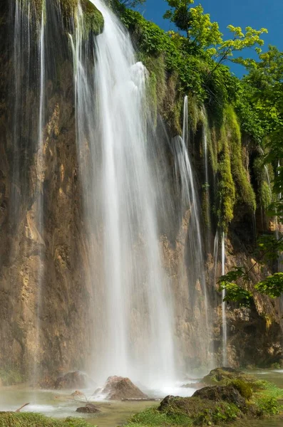 Waterfall Plitvice Lakes National Park Jezera Lika Senj County Croatia — Stock Photo, Image