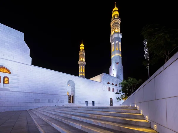 Moschea Mohamed Ameen Notte Muscat Oman Asia — Foto Stock