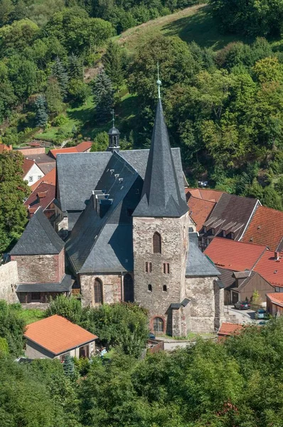 Iglesia Martini Sitio Histórico Stolberg German Timber Frame Road Harz — Foto de Stock