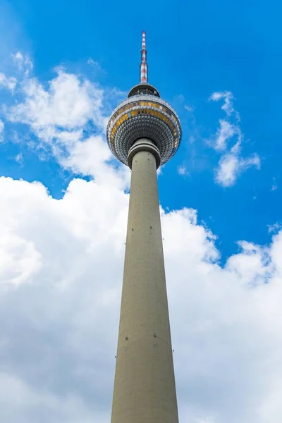 Tour Télévision Alex Avec Ciel Nuageux Alexanderplatz Berlin Mitte Berlin — Photo