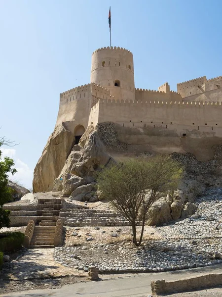 Nakhal Fort Nebo Husn Heem Pevnost Nad Nakhl Oasis Jebel — Stock fotografie