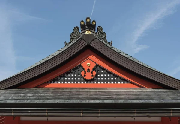 日本京都 Fusthe Inari Taisha Shrine主厅顶楼 — 图库照片