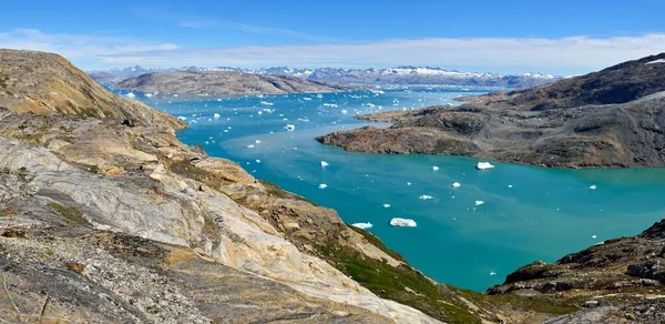 Johan Petersen Fjord Kleine Eisberge Bei Sammileq Gronelândia Oriental Gronelândia — Fotografia de Stock