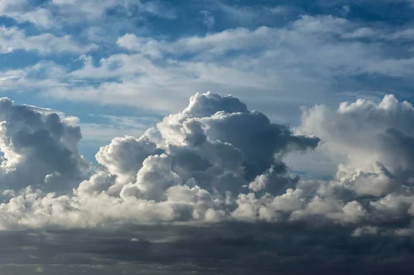 Cumulus Awan Atas Laut Atlantik Perancis Eropa — Stok Foto