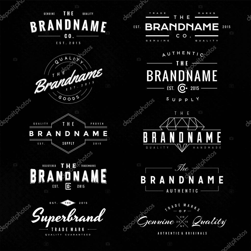 Simple and clean vintage logo & insignia white in black illustration best for label design, clothing design and identity design and sign.