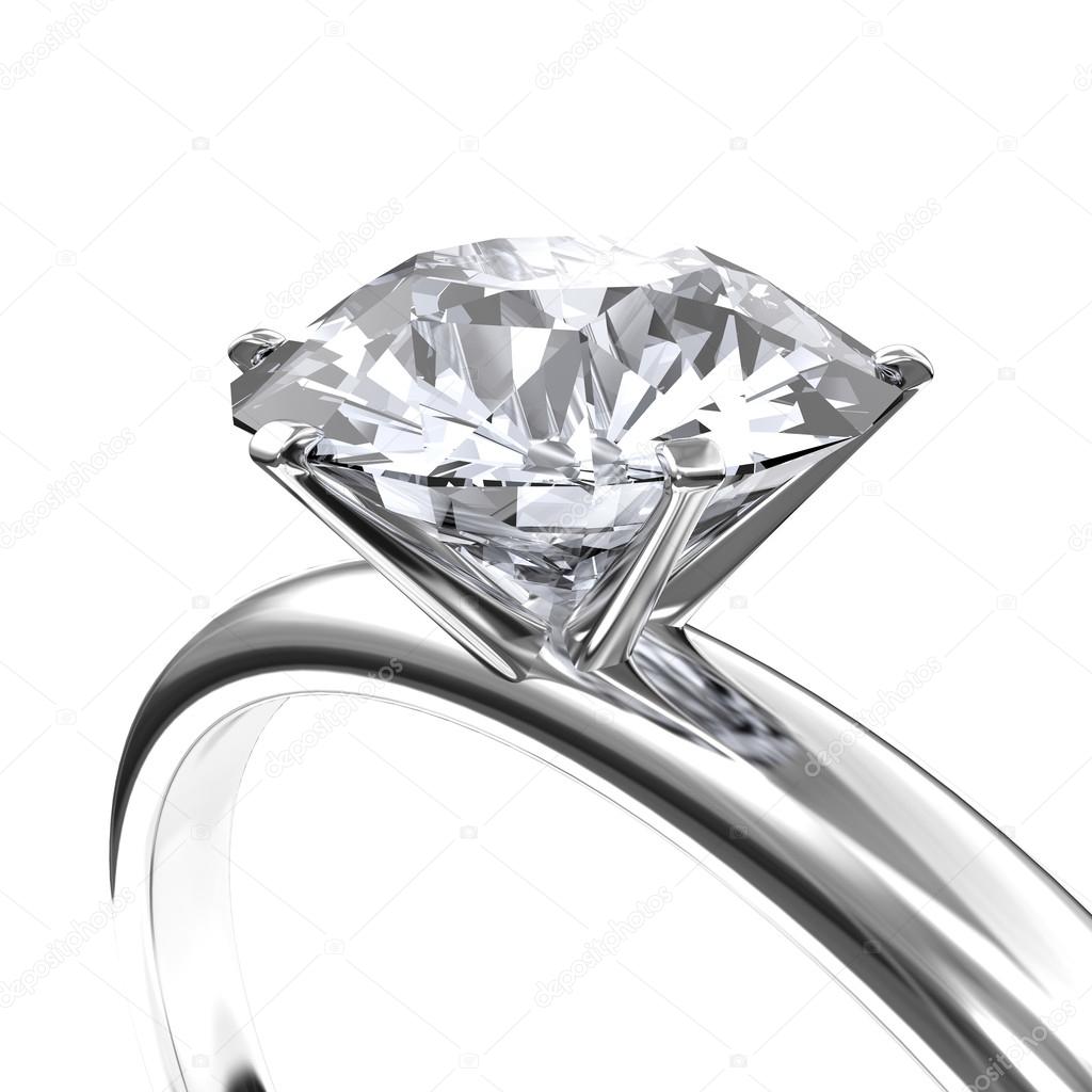 Diamond ring, isolated