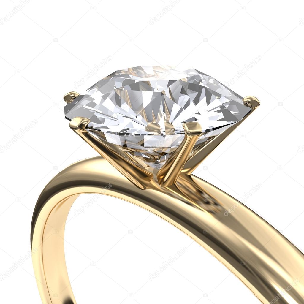 Diamond ring, isolated