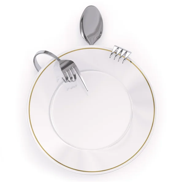 Cutlery representing a menu card — Stock Photo, Image