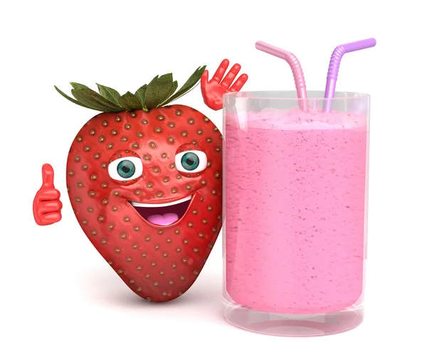 Çilekli milkshake