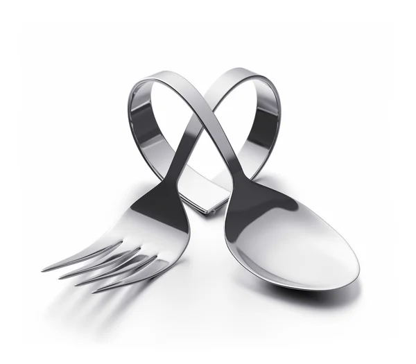 Cutlery  heart — Stock Photo, Image