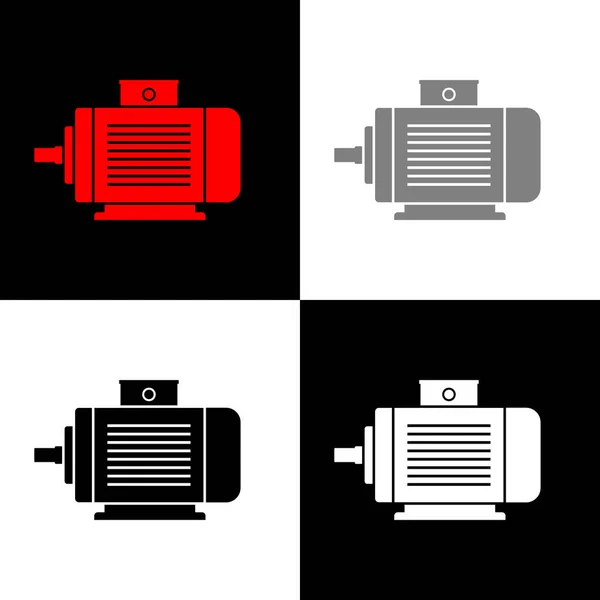 Σύνολο Εικονιδίων Ηλεκτρικού Κινητήρα Διανυσματική Απεικόνιση — Διανυσματικό Αρχείο