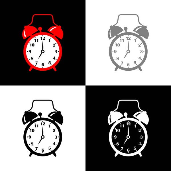 Alarm Clock Icon Set Vector Illustration — 스톡 벡터