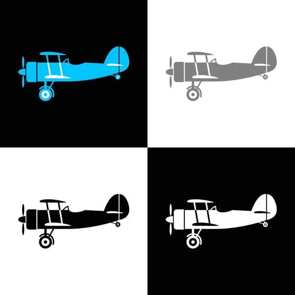 Flugzeug Icon Set Vektorillustration — Stockvektor