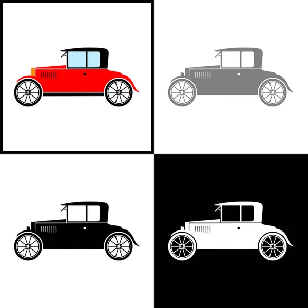 Set Icone Auto Illustrazione Vettoriale — Vettoriale Stock