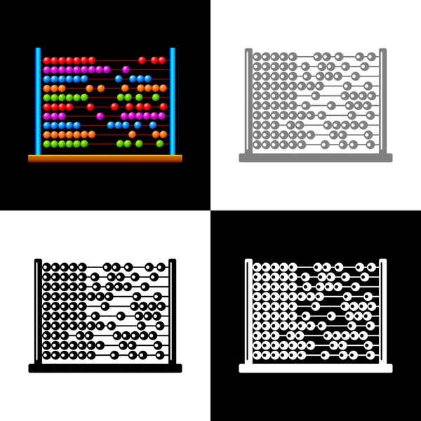 Conjunto Iconos Abacus Ilustración Vectorial — Vector de stock