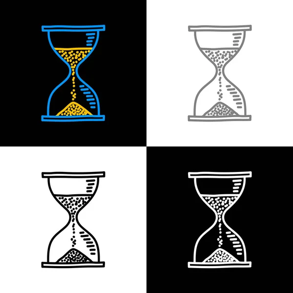 Σύνολο Εικονιδίων Hourglass Διανυσματική Απεικόνιση — Διανυσματικό Αρχείο