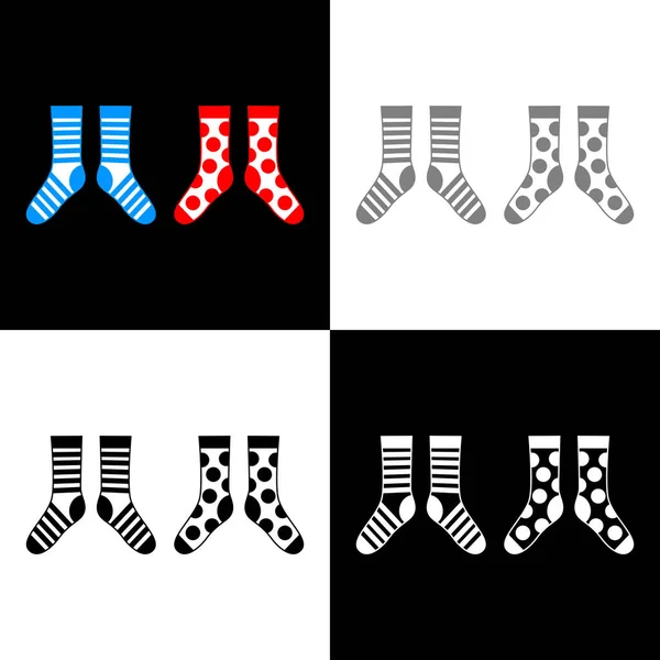 Socks Icon Set Vector Illustration — Stock Vector